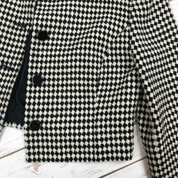 VTG Ann Taylor LOFT Checkered Cropped Jacket 8 - Picture 2 of 6
